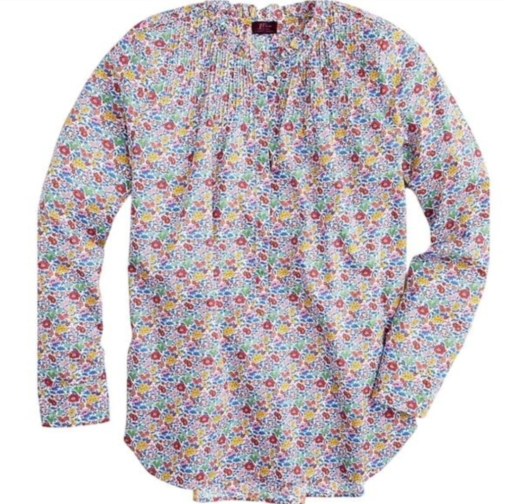 J. Crew Liberty London Fabric Floral Blouse - Multicolor Size 2